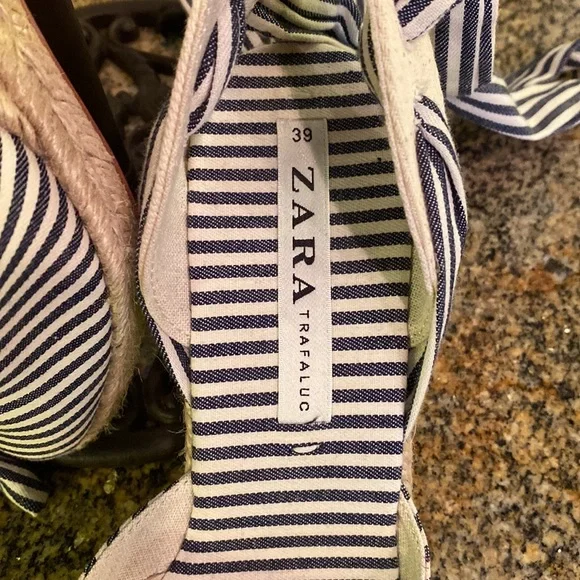 Zara espadrilles wedges with ankle tie shoes. - Picture 2 of 7